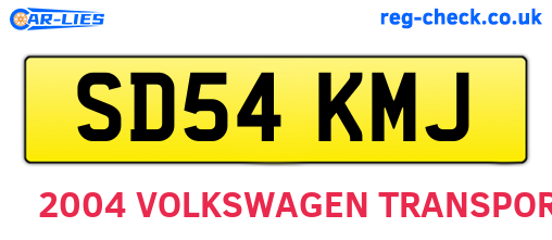 SD54KMJ are the vehicle registration plates.