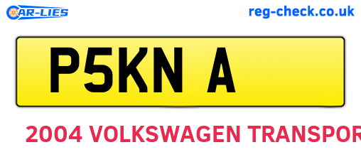 P5KNA are the vehicle registration plates.