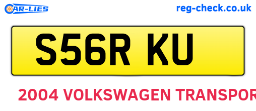 S56RKU are the vehicle registration plates.