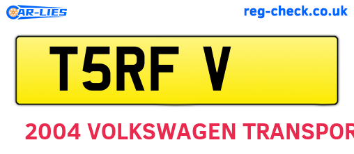 T5RFV are the vehicle registration plates.
