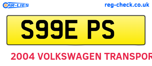 S99EPS are the vehicle registration plates.