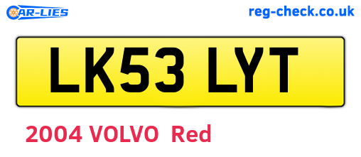 LK53LYT are the vehicle registration plates.