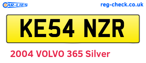 KE54NZR are the vehicle registration plates.