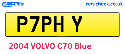 P7PHY are the vehicle registration plates.
