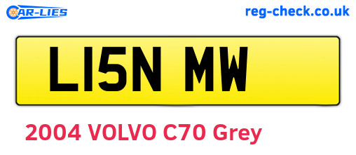 L15NMW are the vehicle registration plates.