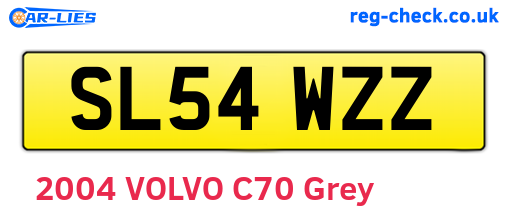 SL54WZZ are the vehicle registration plates.