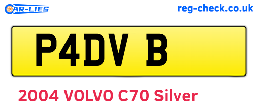 P4DVB are the vehicle registration plates.