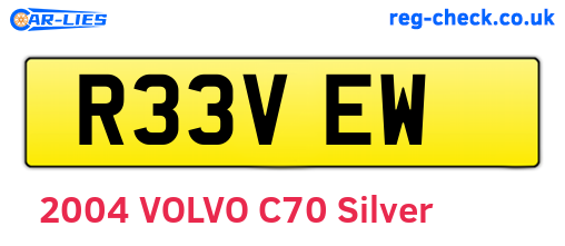 R33VEW are the vehicle registration plates.