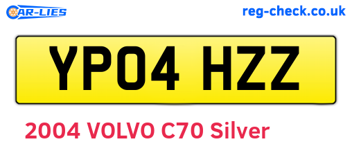 YP04HZZ are the vehicle registration plates.