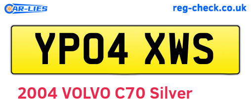 YP04XWS are the vehicle registration plates.