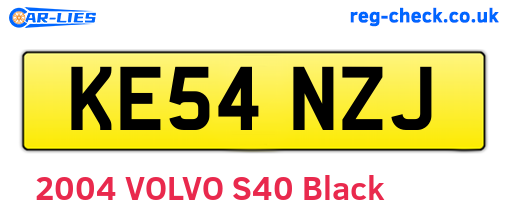 KE54NZJ are the vehicle registration plates.
