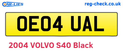 OE04UAL are the vehicle registration plates.