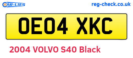 OE04XKC are the vehicle registration plates.