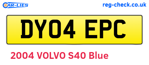 DY04EPC are the vehicle registration plates.