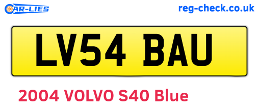 LV54BAU are the vehicle registration plates.