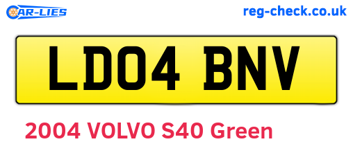 LD04BNV are the vehicle registration plates.
