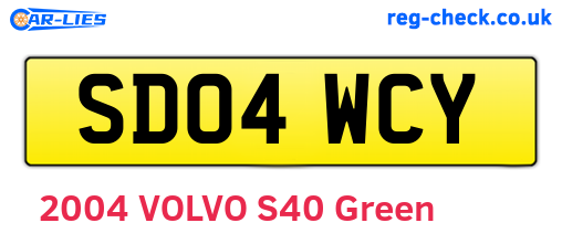 SD04WCY are the vehicle registration plates.