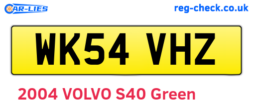 WK54VHZ are the vehicle registration plates.