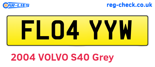 FL04YYW are the vehicle registration plates.