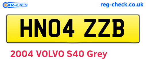 HN04ZZB are the vehicle registration plates.
