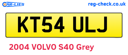 KT54ULJ are the vehicle registration plates.