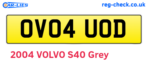 OV04UOD are the vehicle registration plates.