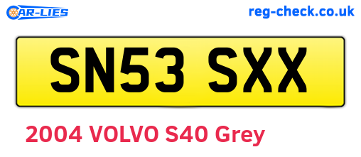 SN53SXX are the vehicle registration plates.