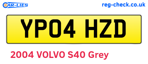YP04HZD are the vehicle registration plates.