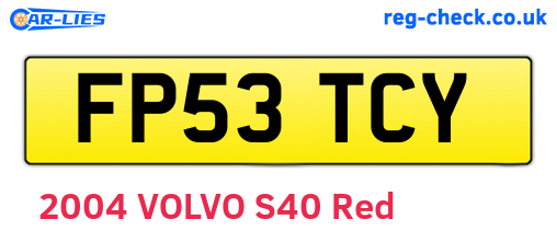FP53TCY are the vehicle registration plates.
