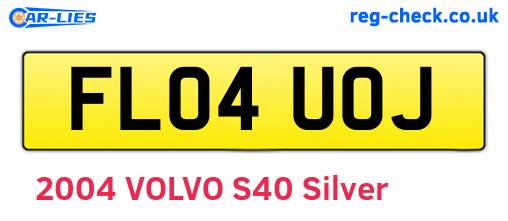FL04UOJ are the vehicle registration plates.