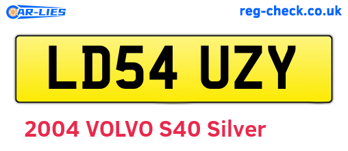 LD54UZY are the vehicle registration plates.