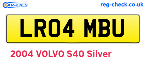 LR04MBU are the vehicle registration plates.