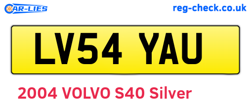 LV54YAU are the vehicle registration plates.