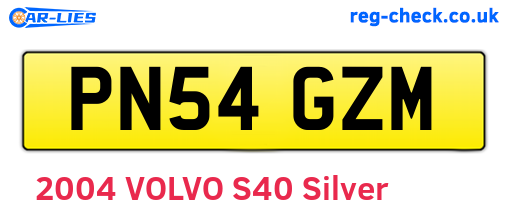 PN54GZM are the vehicle registration plates.
