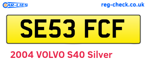 SE53FCF are the vehicle registration plates.