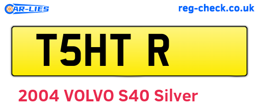 T5HTR are the vehicle registration plates.