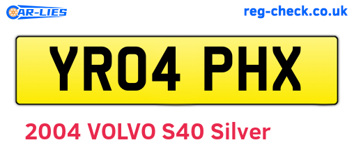YR04PHX are the vehicle registration plates.