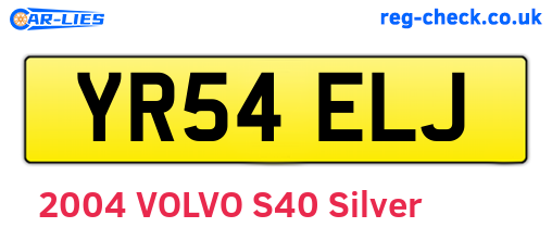 YR54ELJ are the vehicle registration plates.