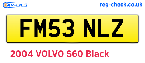 FM53NLZ are the vehicle registration plates.