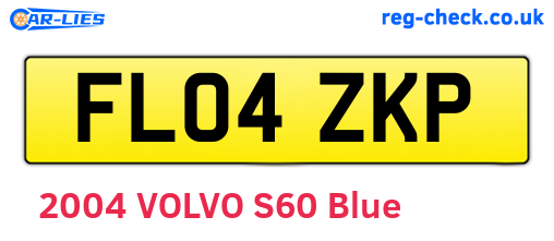 FL04ZKP are the vehicle registration plates.