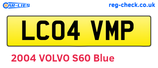 LC04VMP are the vehicle registration plates.