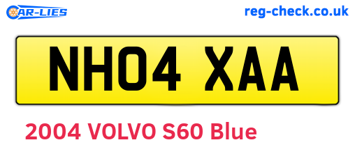NH04XAA are the vehicle registration plates.