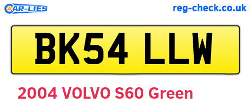 BK54LLW are the vehicle registration plates.