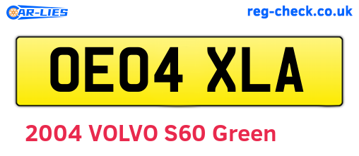 OE04XLA are the vehicle registration plates.