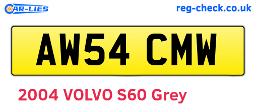 AW54CMW are the vehicle registration plates.