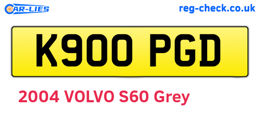 K900PGD are the vehicle registration plates.