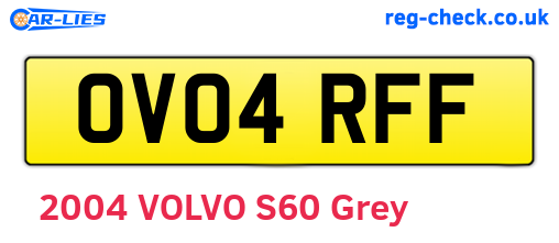 OV04RFF are the vehicle registration plates.