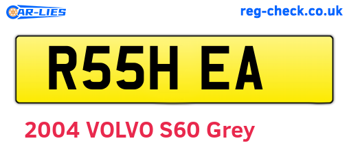 R55HEA are the vehicle registration plates.