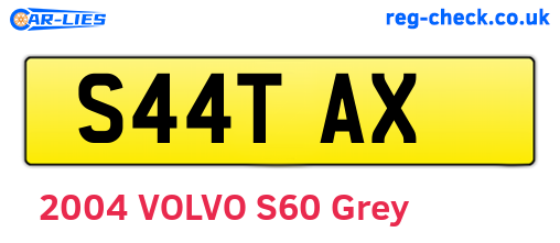 S44TAX are the vehicle registration plates.