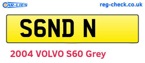 S6NDN are the vehicle registration plates.